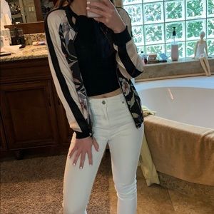 Floral bomber jacket